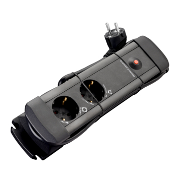 Gamma | Handson Stekkerdoos 2-Voudig Zwart 1,5 Meter Wasmachine / Droger Kopen? | Stekkerdozen