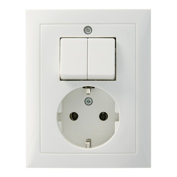 Gamma | Berker S.1 Geaard Stopcontact Met Serieschakelaar Wit Kopen? | Berker