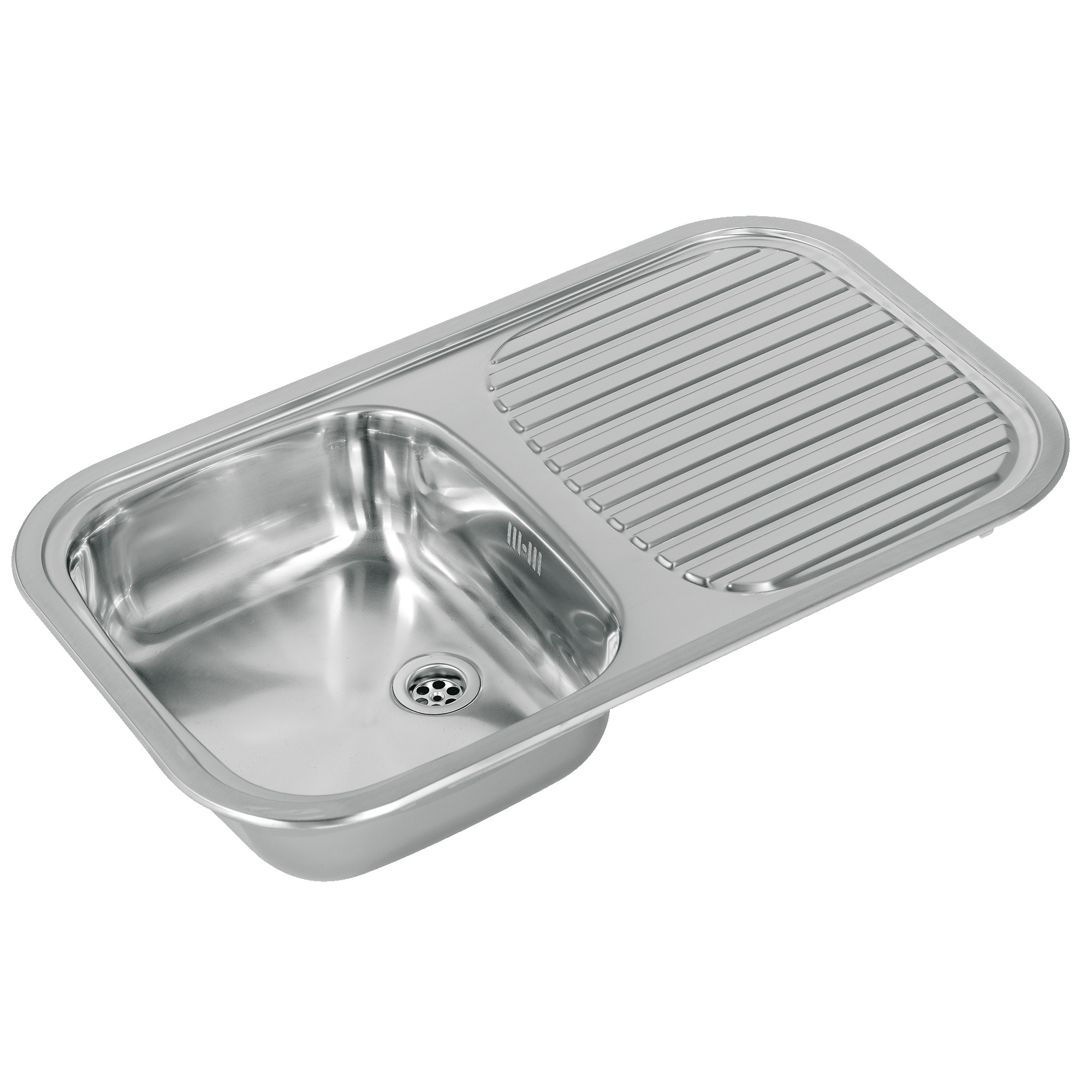 GAMMA spoelbak vierkant met afdruiprek RVS Spoelbakken Keuken