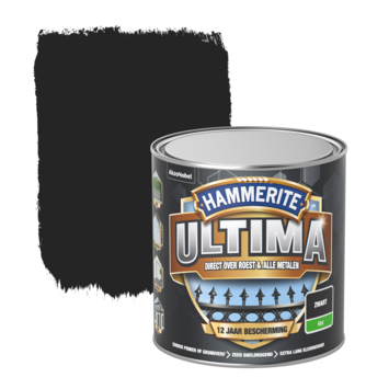 Gamma | Hammerite Ultima Metaallak Mat Zwart 250Ml Ral9005 Kopen? | Binnenlak