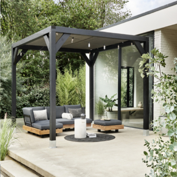 Gamma | Pergola Silvano Zwart Kopen? | Tuindecoratie
