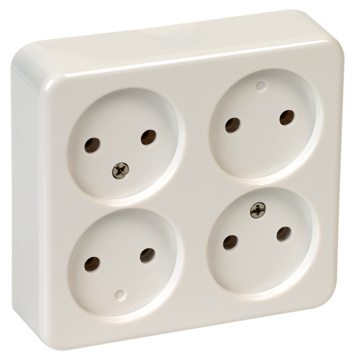 Gamma | Ok Stopcontact Opbouw 4-Voudig Wit Kopen? | Stopcontacten