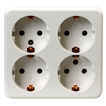 Gamma | Ok 4-Voudig Geaard Stopcontact Opbouw Wit Kopen? | Stopcontacten