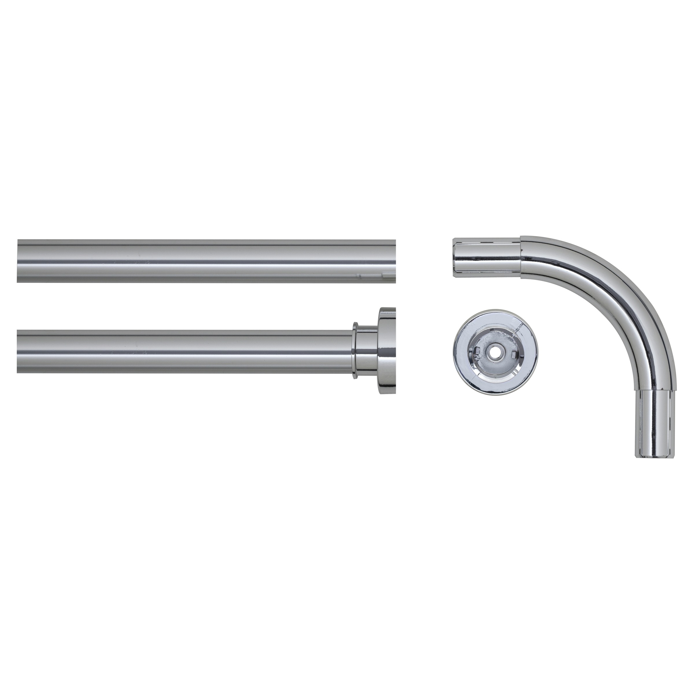 Sealskin Seallux douchegordijnstang hoek chroom 90x90 cm