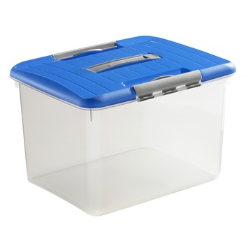 Gamma | Optima Opbergdoos Curver Met Deksel Blauw 30 Liter Kopen? |