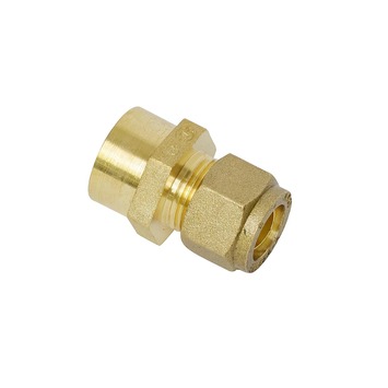 Gamma | Gamma Knelkoppeling Messing Schroefbus (Knel X Binnendraad) 12 Mm X 3/8" Kopen? | Waterkoppelingen