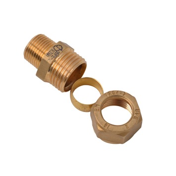 Gamma | Gamma Knelkoppeling Messing Puntstuk (Knel X Buitendraad) 15 Mm X 3/ 8" Kopen? | Waterkoppelingen