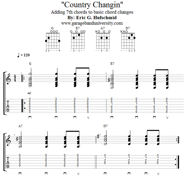 Country Chord Changes Guitar Lesson Garage Band University