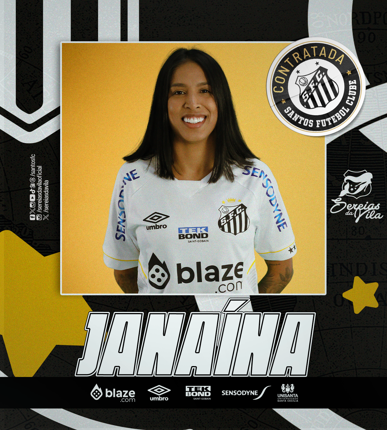 Santos feminino anuncia o retorno da zagueira Janaína, 14º reforço para