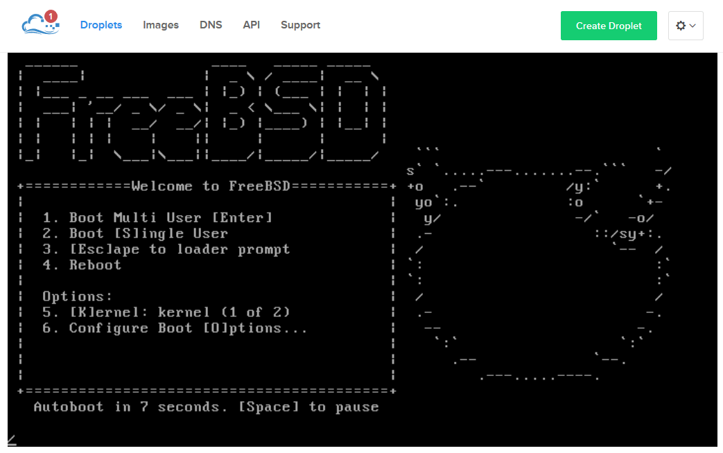 升级 DigitalOcean VPS 里的 FreeBSD 等一个晴天