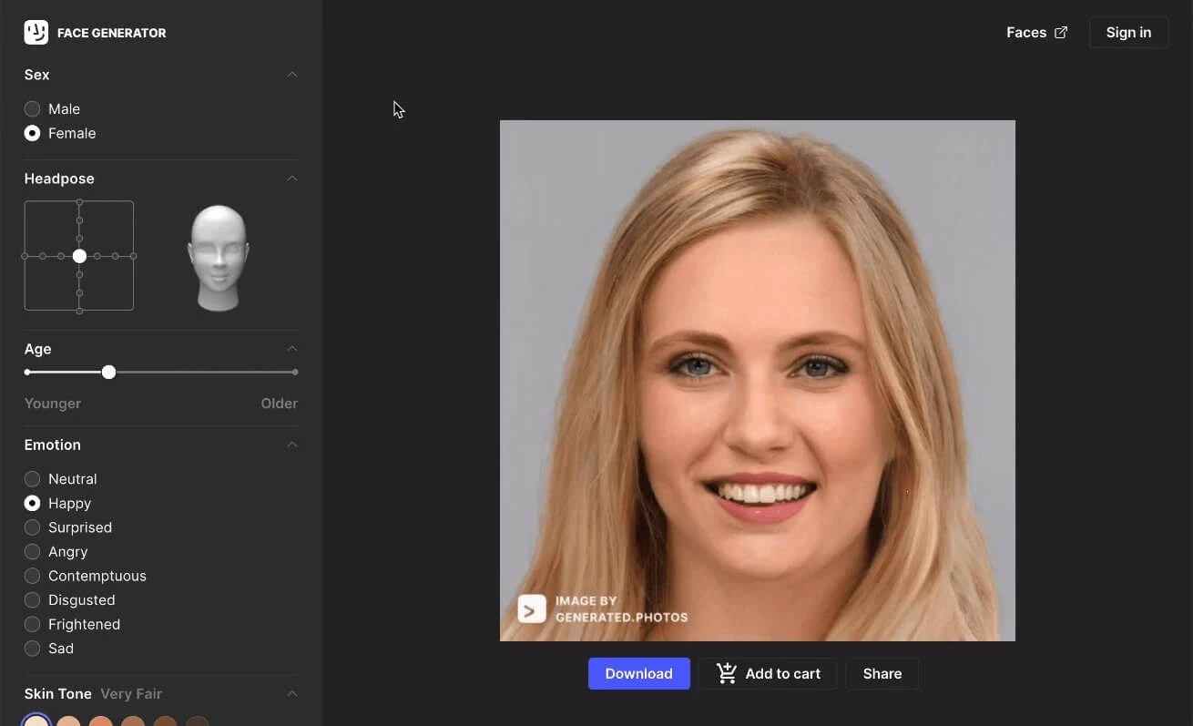 Face Generator Generate Faces Online Using AI