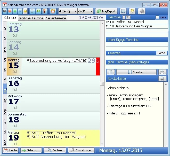 Organizer Freeware Gute Terminplaner und Kalender
