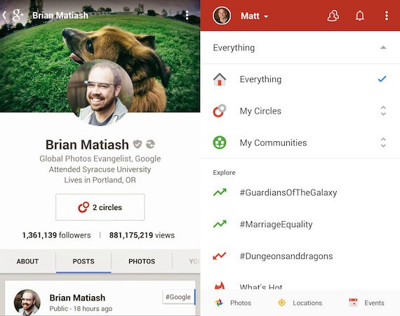 Google+ für Android mit großem Update (APK Download)