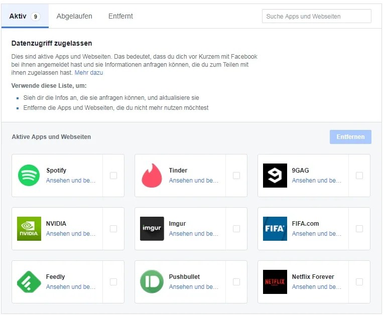 Facebook Verknüpfte Apps löschen & Verbindung zu Spielen und