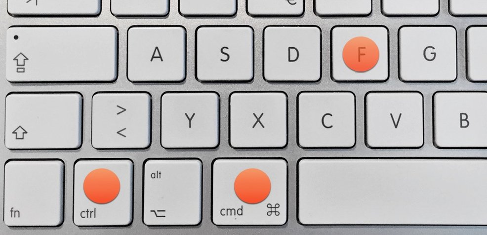 Vollbildmodus auf dem Mac starten und beenden