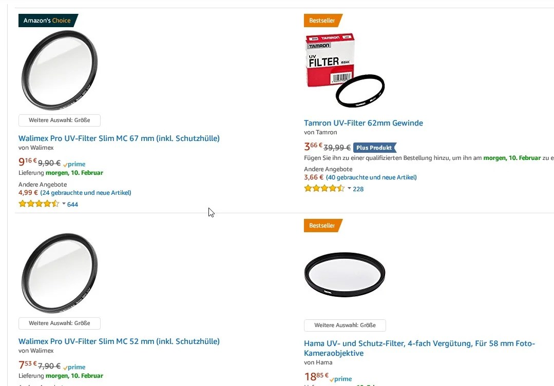 Sind UVFilter an der Kamera wirklich sinvoll?