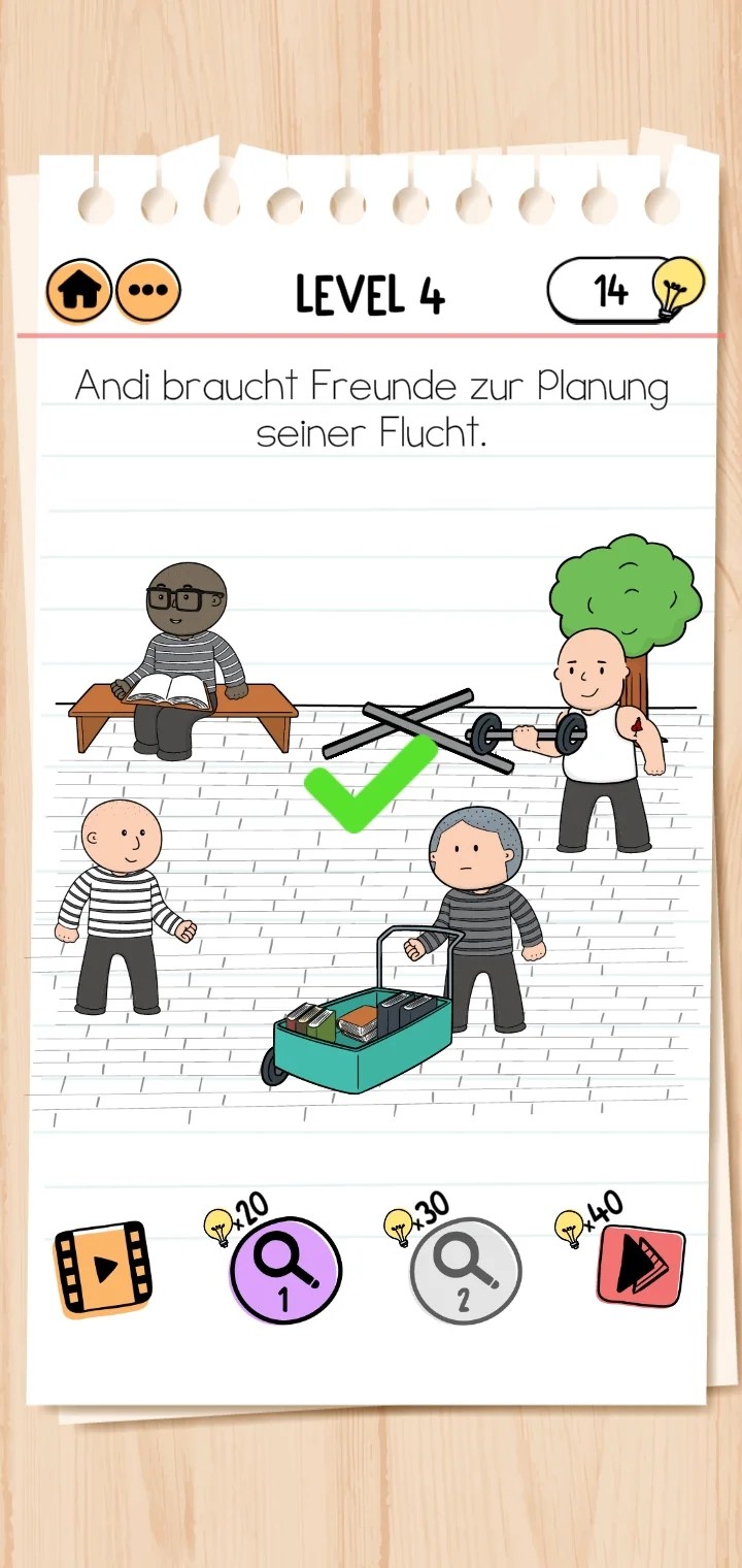 Brain Test 2 Alle Lösungen zu Gefängnisausbruch
