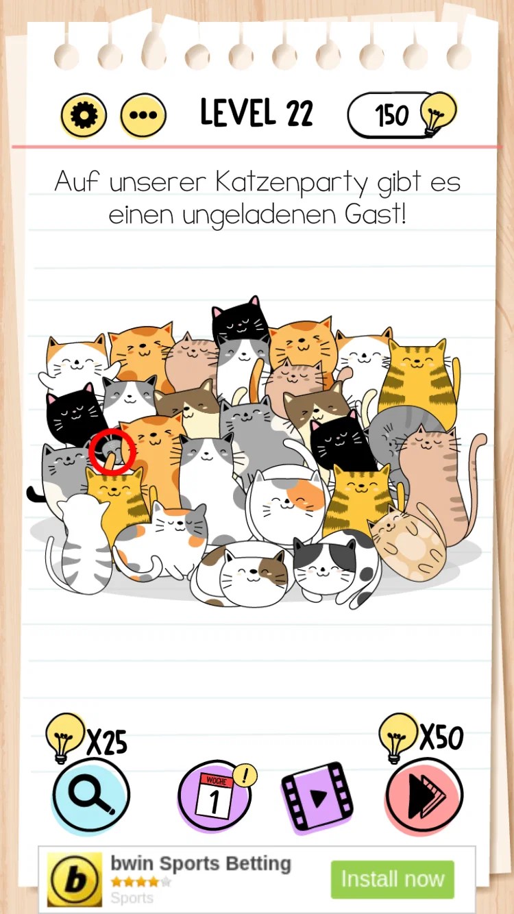 Brain Test Level 21 bis Level 30 Lösungen