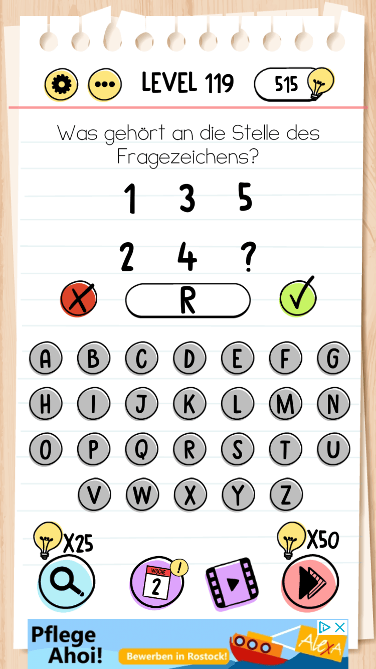 Brain Test Level 111 bis Level 120 Lösungen