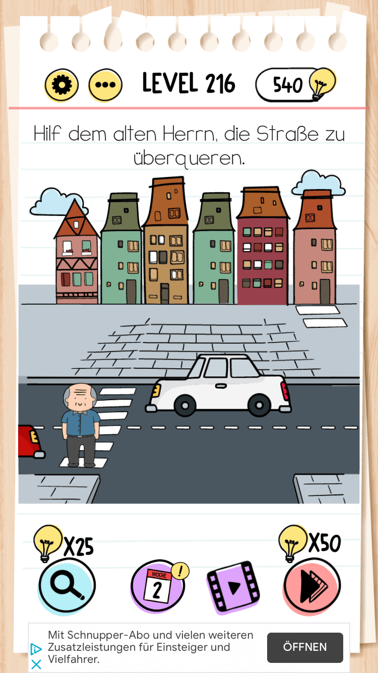 Brain Test Level 211 bis Level 220 Lösungen