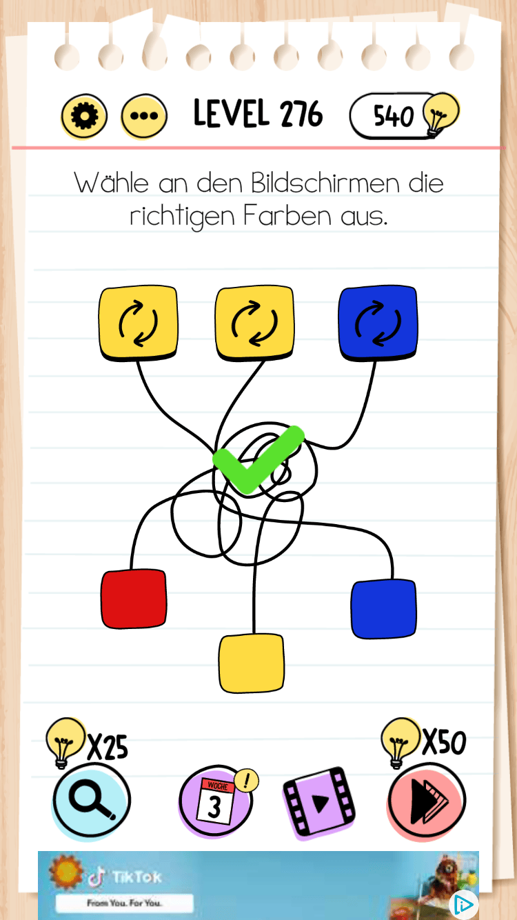 Brain Test Level 271 bis Level 280 Lösungen