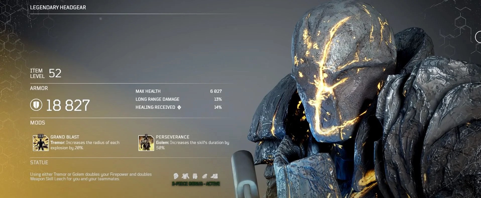 StatueSet für den Verwüster (Devastator) in Outriders