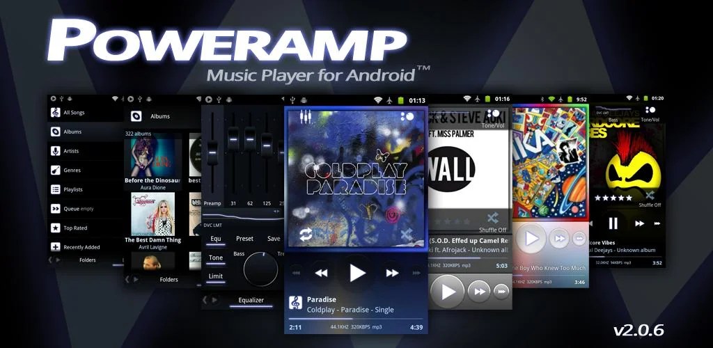 Poweramp Mächtiger MP3Player für Android im Test