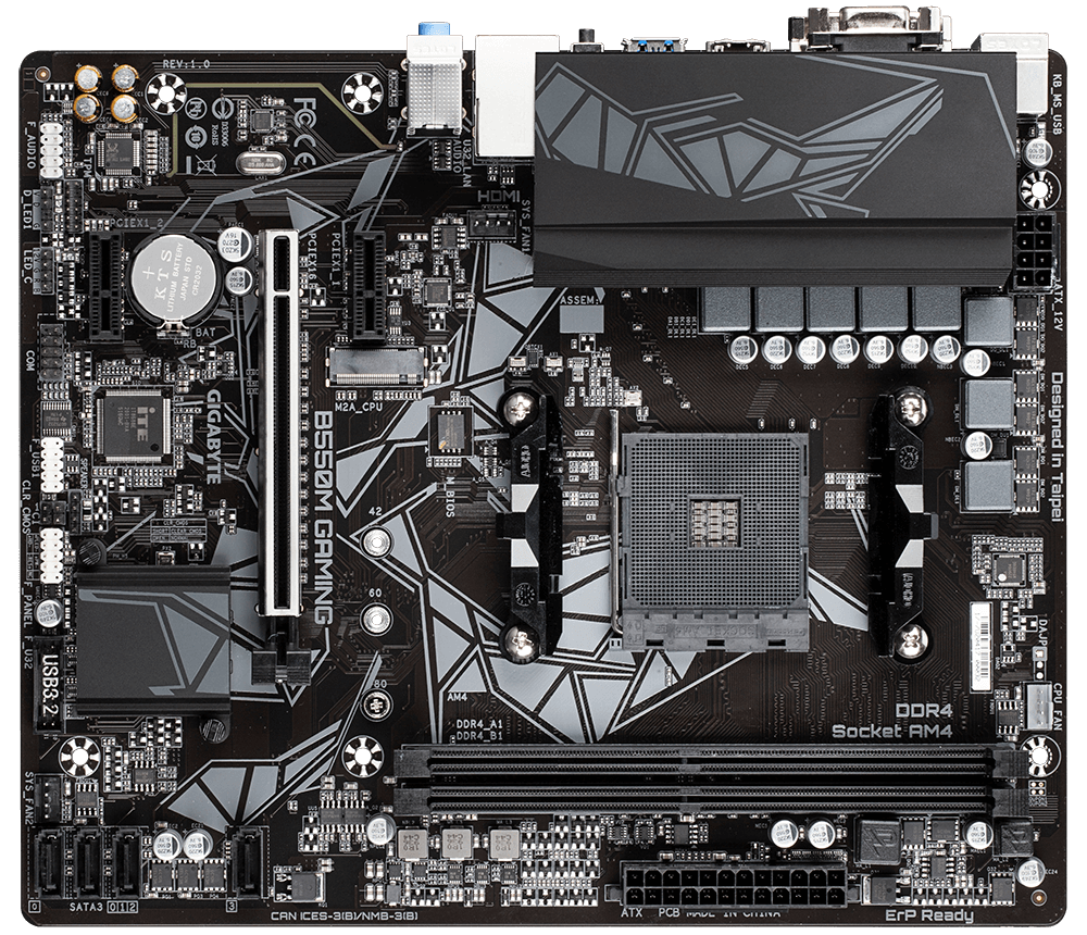 B550M GAMING (rev. 1.x) Spesifikasi | Motherboard - GIGABYTE Indonesia