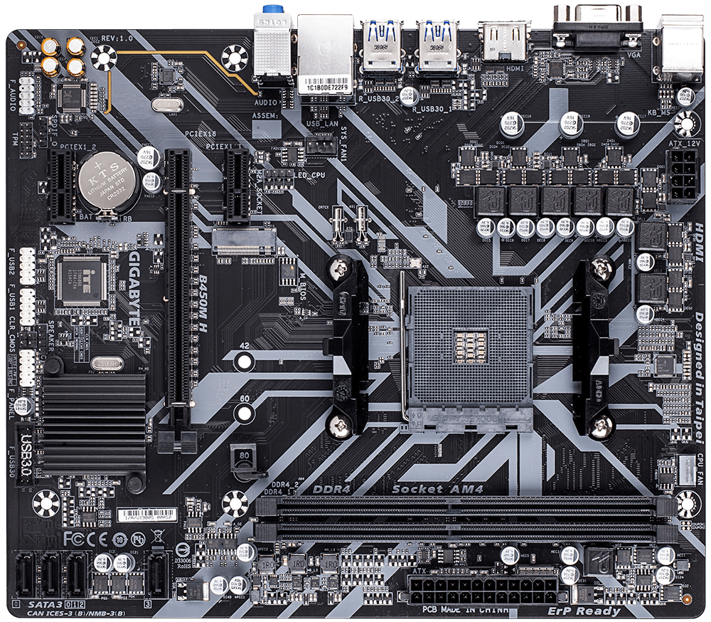 GIGABYTE B450M H Motherboard｜GIGABYTE