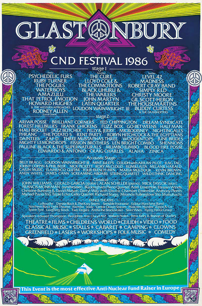 Every Glastonbury lineup and poster in history 1970 2015 Gigwise