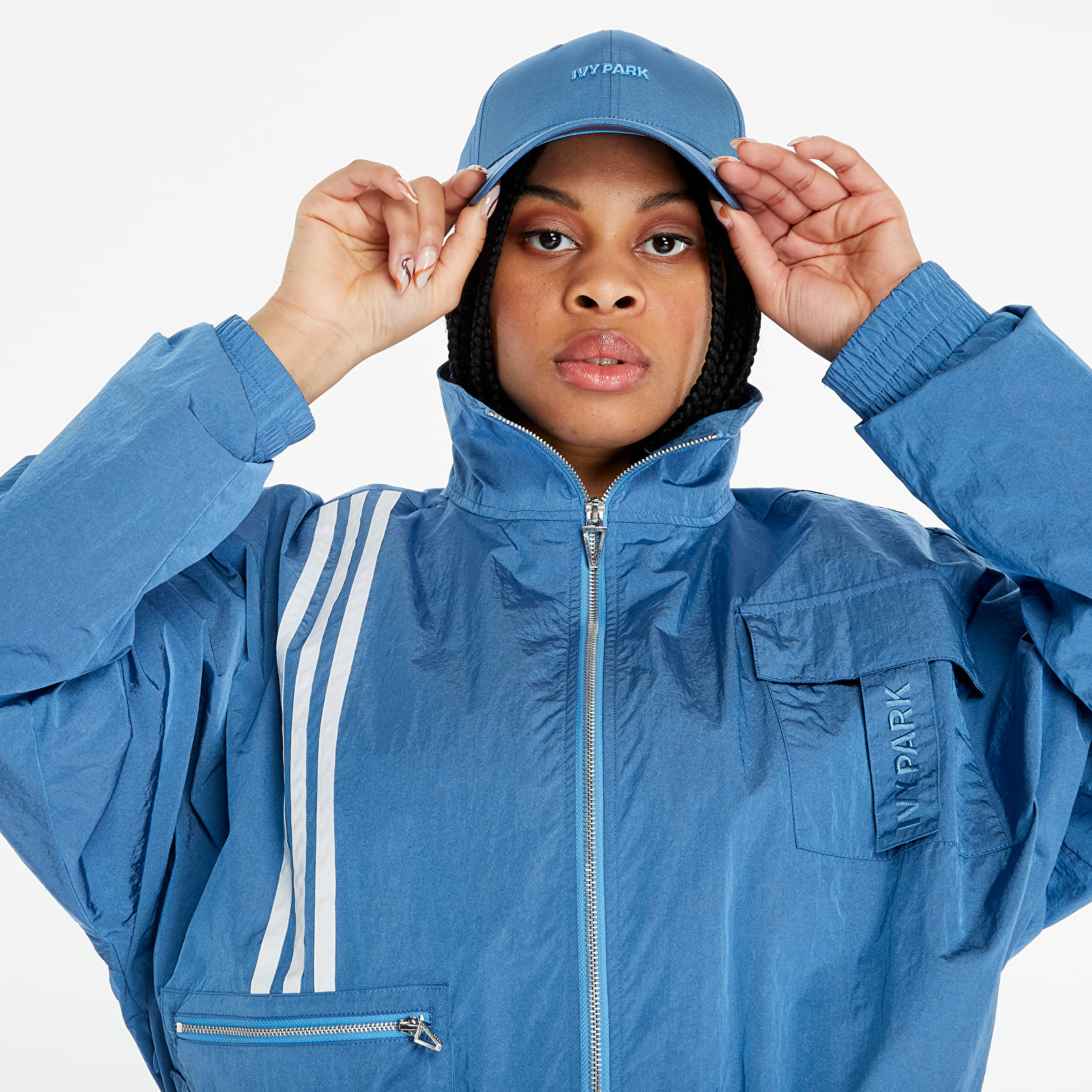 adidas Originals adidas x Ivy Park Nylon Track Jacket Light Blue GLAMI.ro
