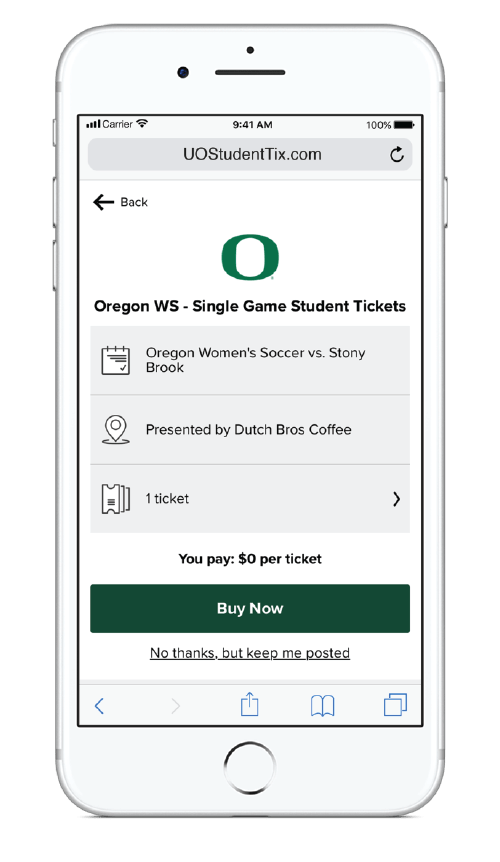 Student Tickets University of Oregon Athletics