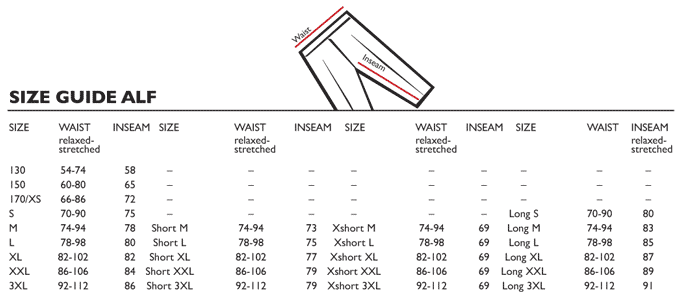 Sizing Guide for Galvin Green