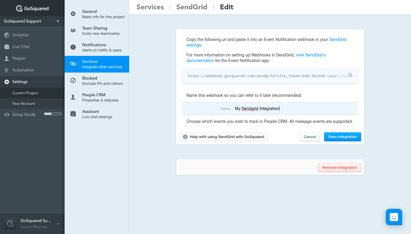 SendGrid GoSquared