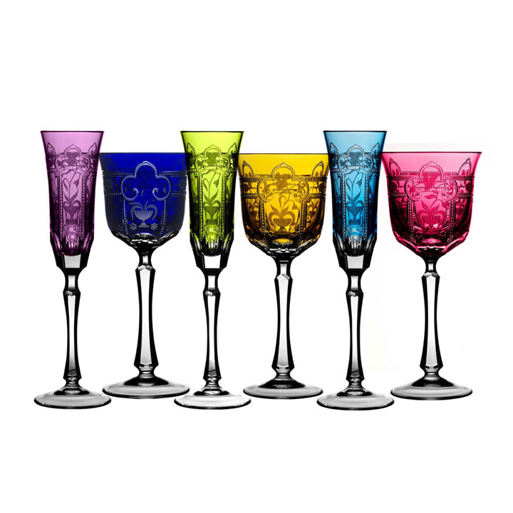 Varga Imperial Colored Crystal Stemware Gracious Style