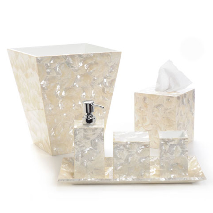 Kim Seybert Mosaic Shell Bath Accessories Gracious Style