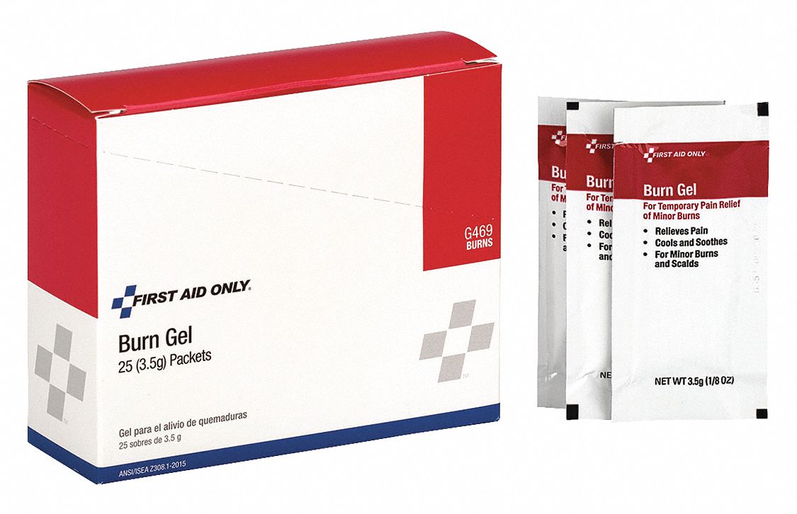 FIRST AID ONLY, Gel, Box/Wrapped Packets, Burn Gel 36LF38G469 Grainger