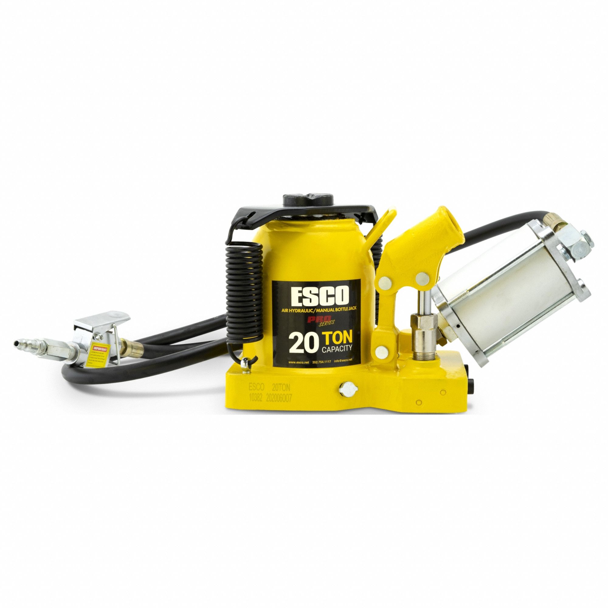 ESCO/EQUIPMENT SUPPLY CO, Air Hydraulic Bottle Jack, Steel, Bottle Jack
