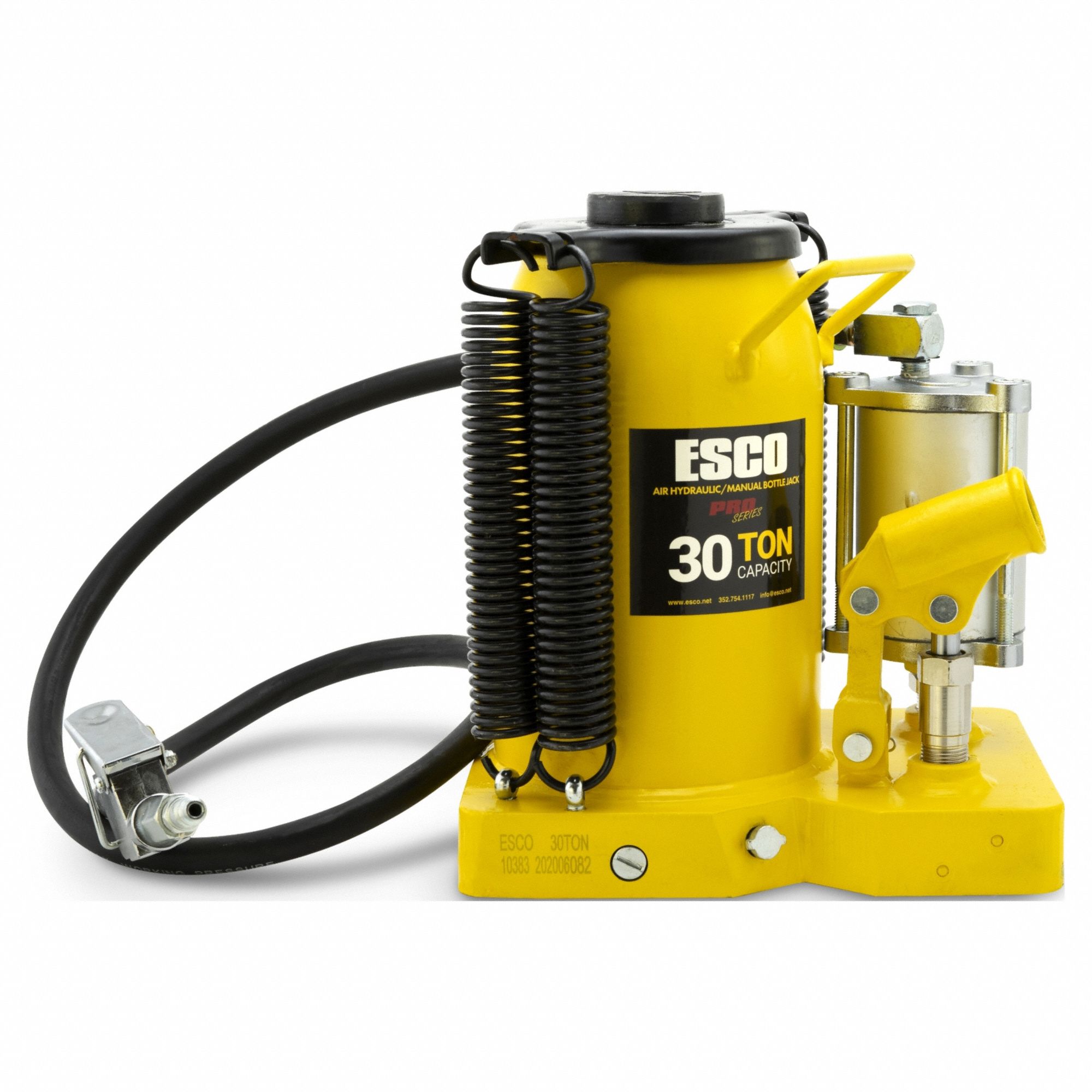 ESCO/EQUIPMENT SUPPLY CO, Air Hydraulic Bottle Jack, Steel, Bottle Jack