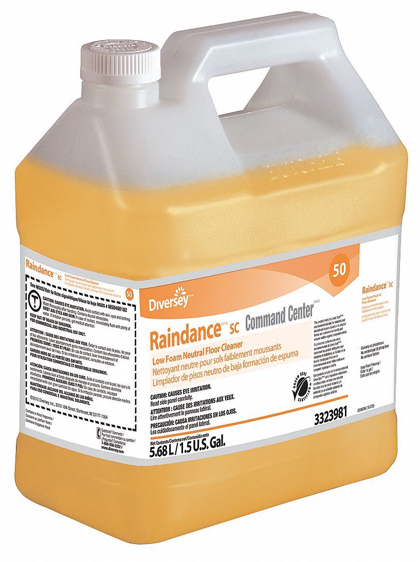 DIVERSEY Neutral Floor Cleaner, 1.5 gal, Jug, 385.5 gal RTU Yield per