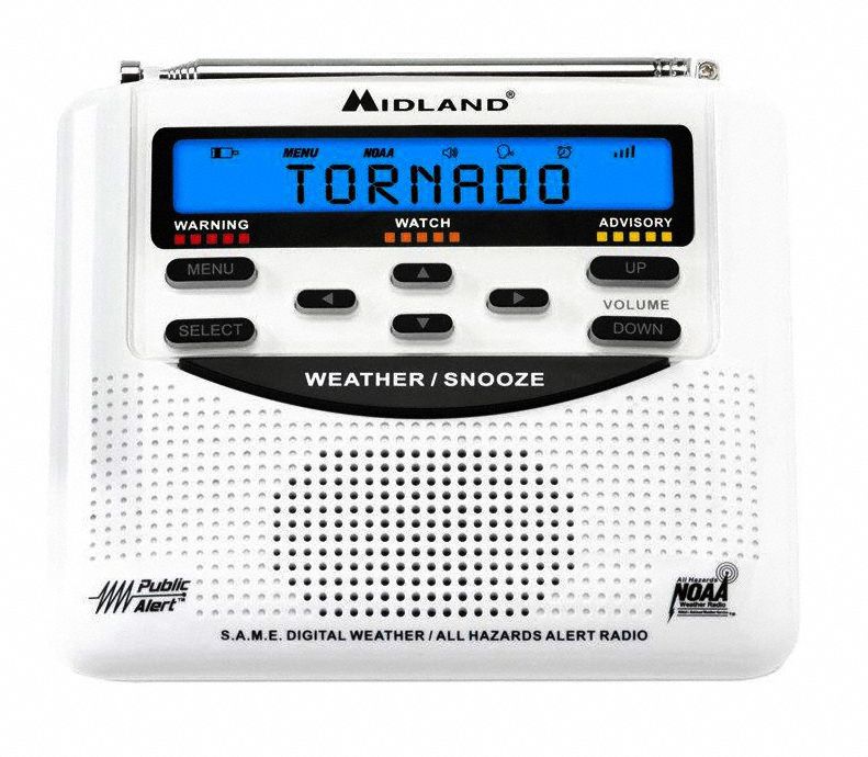 MIDLAND Portable Table Top Weather Radio NOAA, Specific Area Message