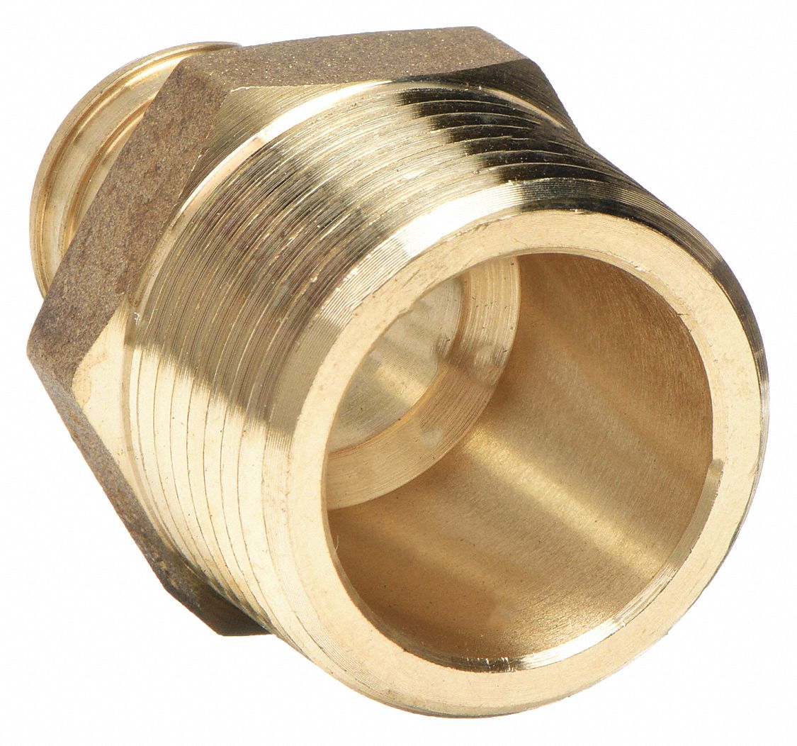 Brass, Barbed x MNPT, PEX and Pipe Adapter 10A519QQMC77GX Grainger