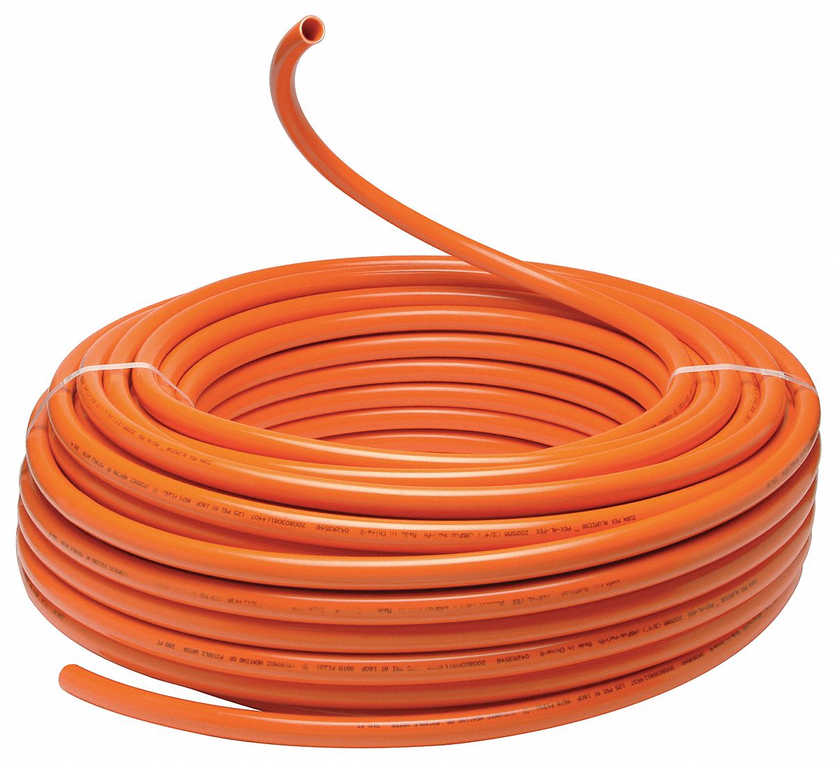 GRAINGER APPROVED 300 ft. Tubing, 5/8" Outside Dia., 3/64" Inside Dia., Orange 10A647