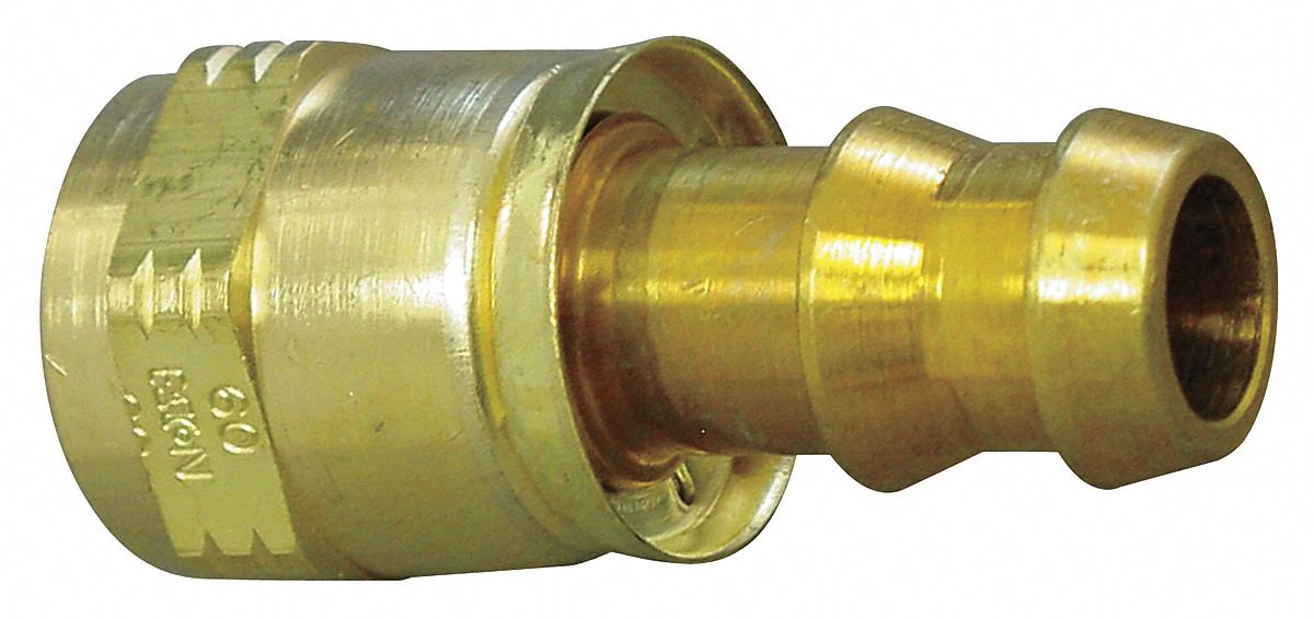 EATON AEROQUIP Barbed Hydraulic Hose Fitting, Fitting Material Brass x