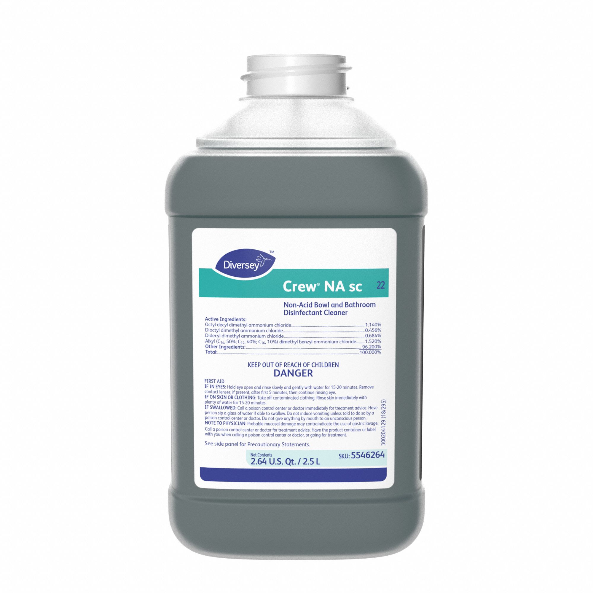 DIVERSEY, Crew, 22, Disinfectant Bathroom Cleaner 10C4155546264