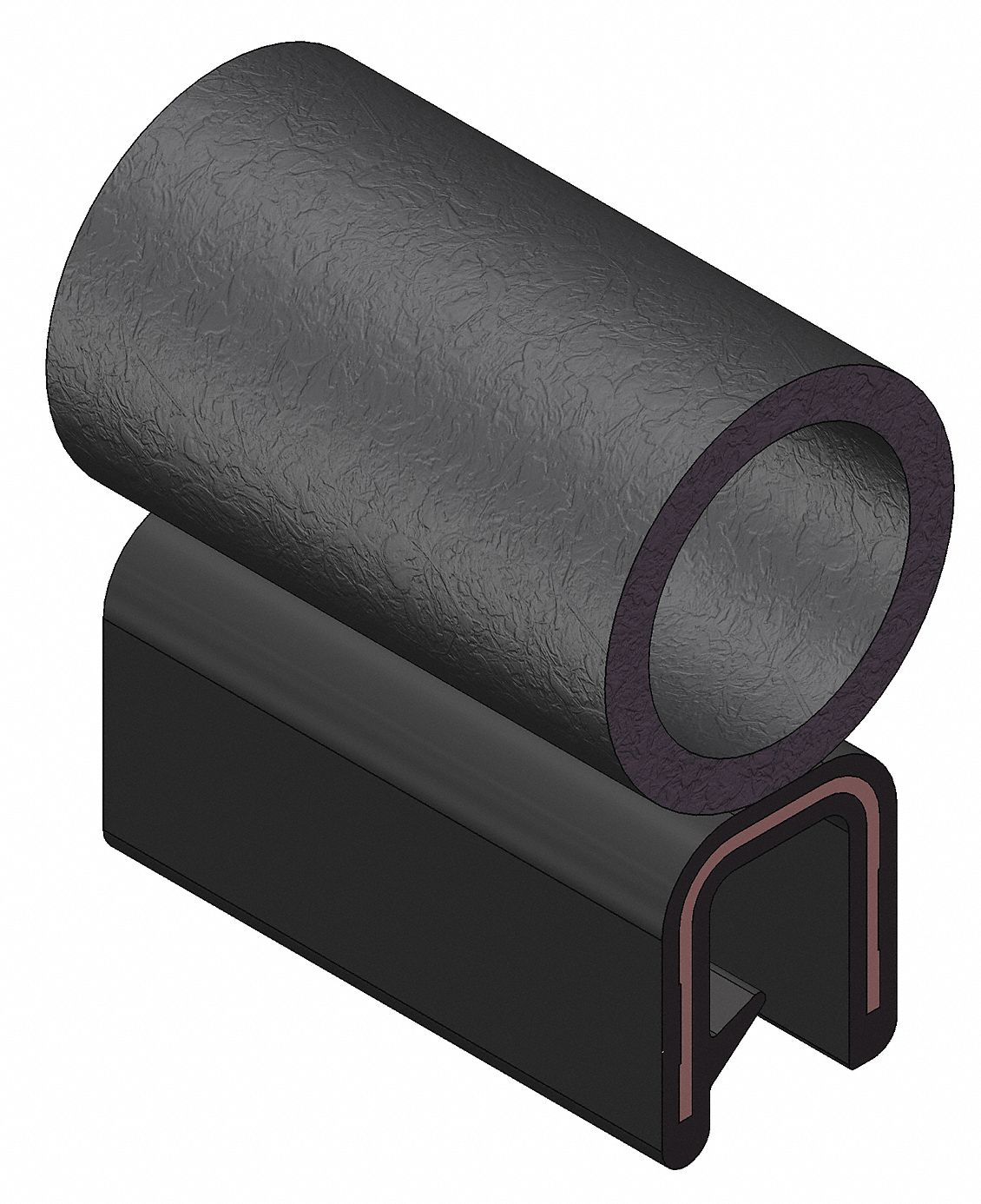 TRIM LOK INC Trim Seal, Alum Clip, 0.3 In W, 25 Ft 10D0424100B3X1/8C