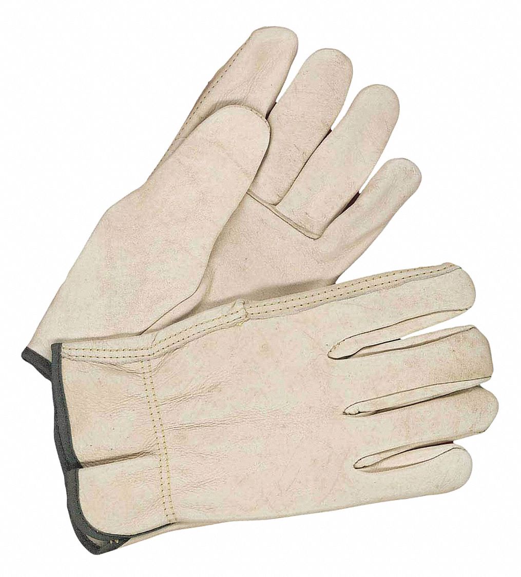 BDG Leather Gloves, M, Cowhide, 1 PR 55LA982011571 Grainger