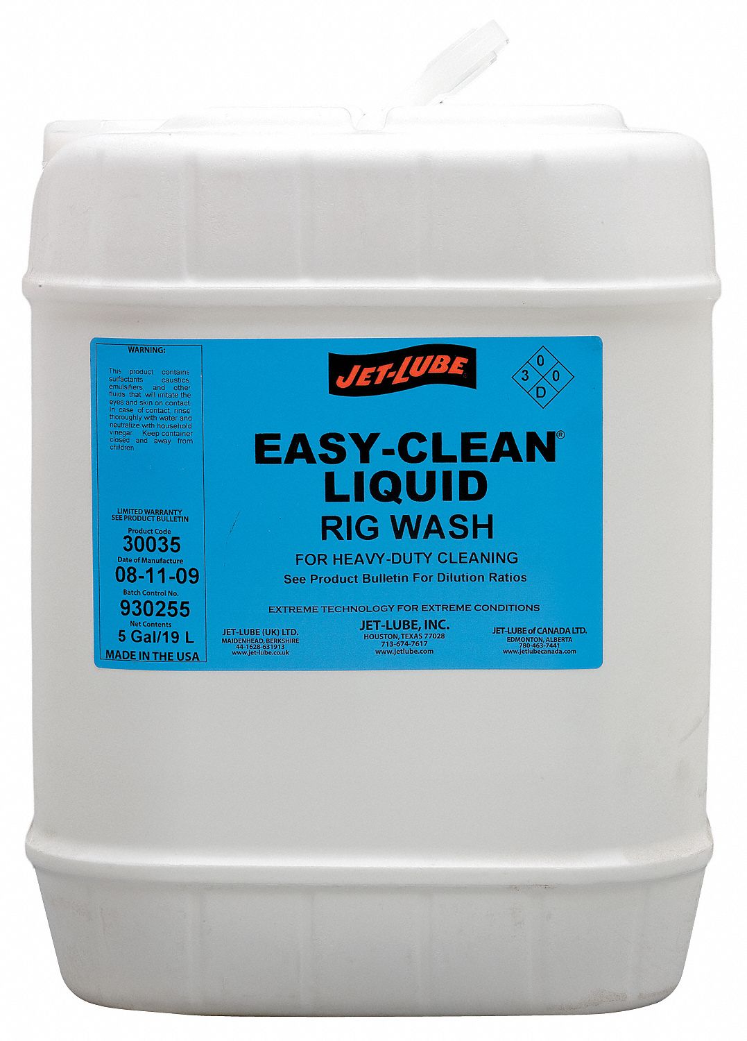 JETLUBE Cleaner/Degreaser, 5 gal. Cleaner Container Size, Pail Cleaner