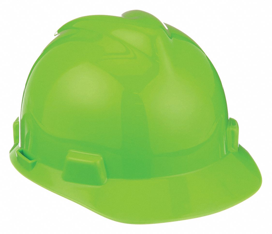 HiVisibility Green, No Graphics, Hard Hat 10D940815565 Grainger