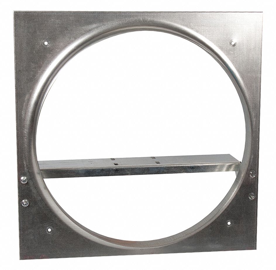 DAYTON 30 in Galvanized Steel Exhaust Fan Venturi Frame, 34 inH x 34